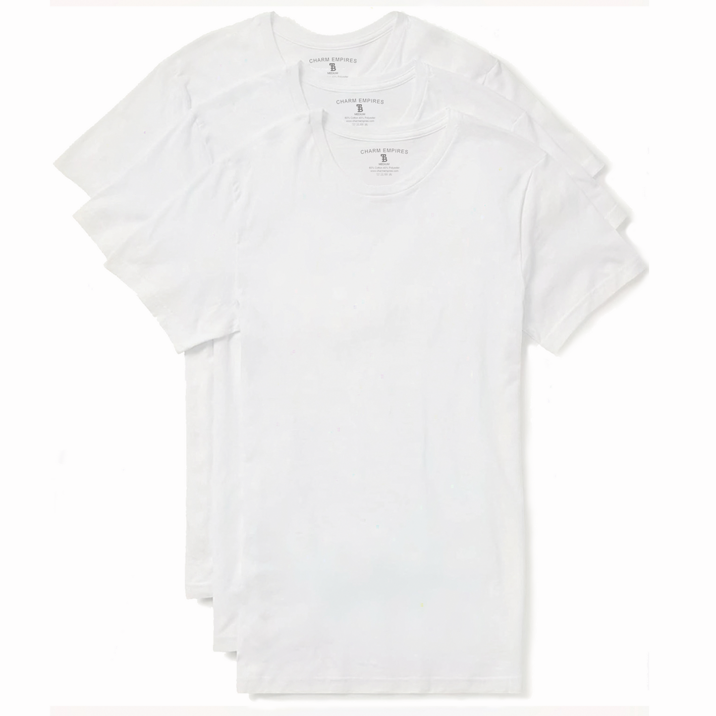 TRAILBLAZER Slim Fit White and Black Tees Crewneck (3 Pack)