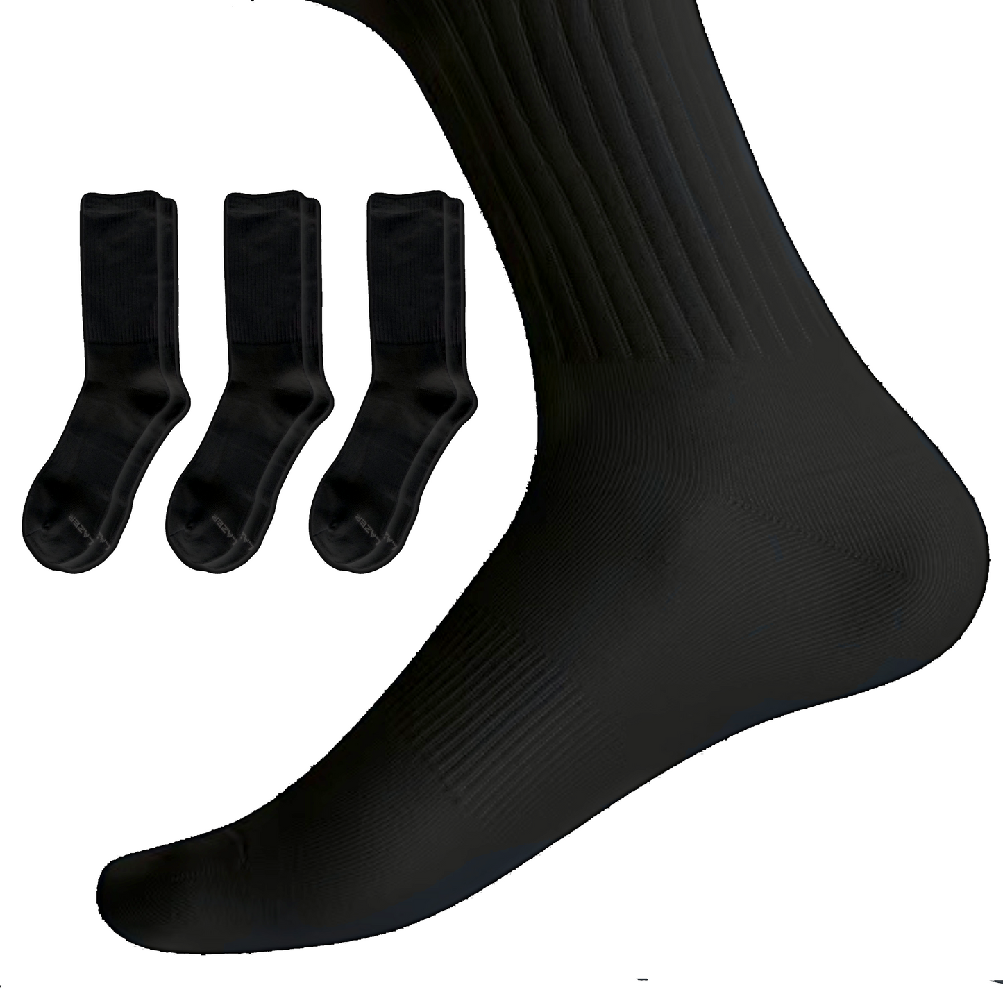 TRAILBLAZER Premium Cushion Crew Socks (3-Pack) Mens US 9-14